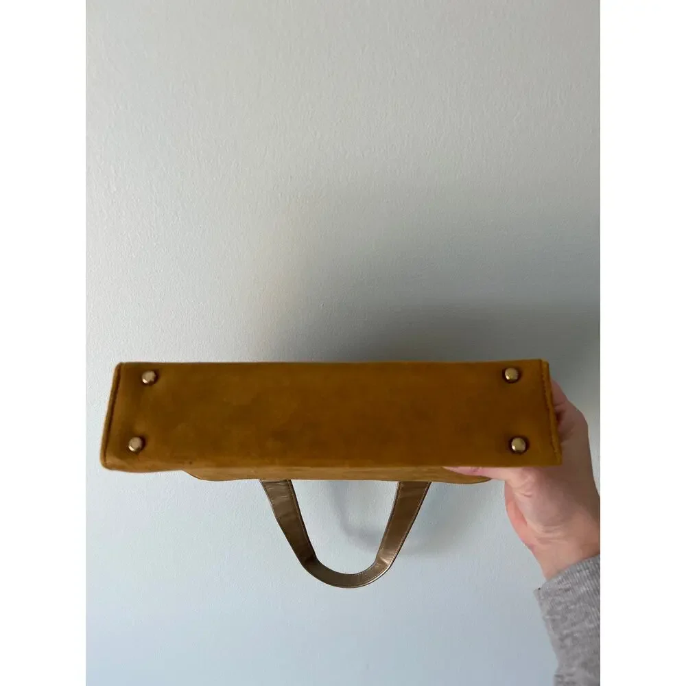 VTG Life Stride Tan Suede Bow Detail Purse